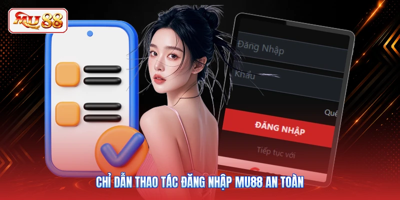 Chỉ dẫn thao tác đăng nhập MU88 an toàn