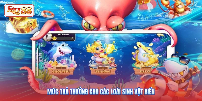 Mức trả thưởng cho các loài sinh vật biển